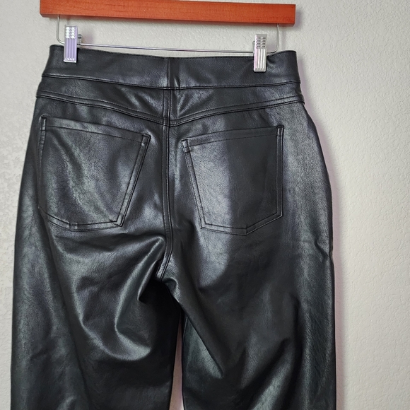 SPANX Leather-Like Straight Leg Pant in black size Small - Picture 8 of 10